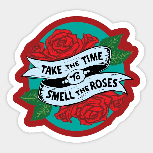 Tae the Time to Smell the Roses Sticker by Woah there Pickle